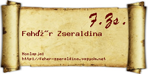 Fehér Zseraldina névjegykártya