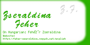 zseraldina feher business card